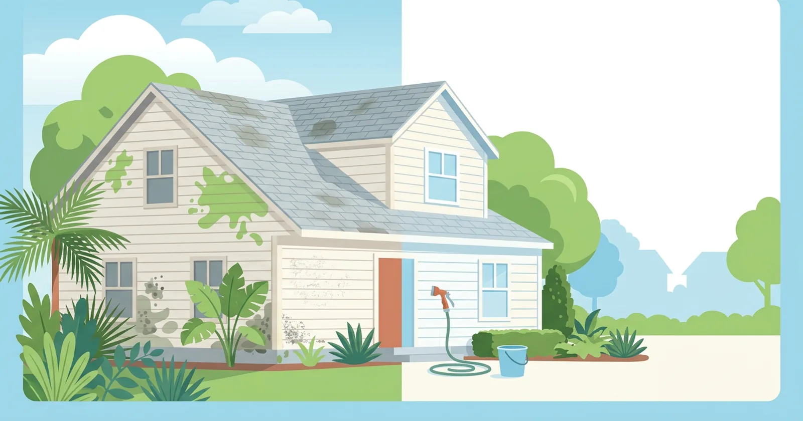 Illustration for How Louisiana Heat and Humidity Damage a House Exterior (and How Washing Helps)